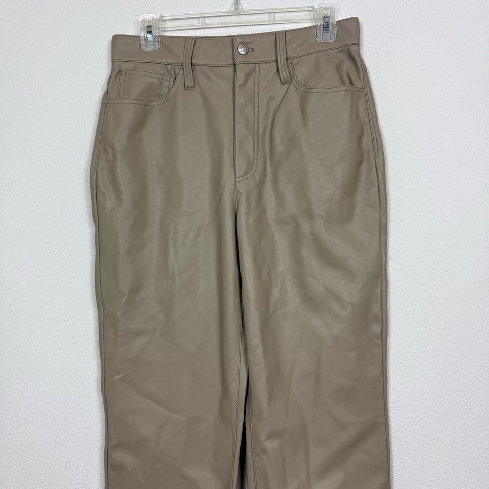 Madewell The Perfect Vintage Straight Jean Faux Leather Edition Pumice NWT Sz 28 - Picture 3 of 11